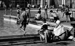 Swimmers At The Solarium, Overstone Park c.1955, Overstone