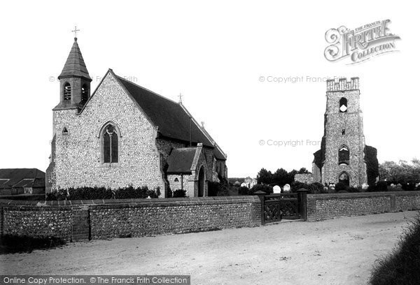 Photo of Overstrand, Churches, Old And New 1891