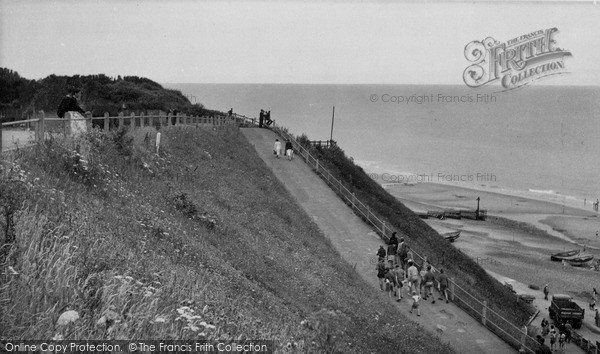 Photo of Overstrand, Cliff Path c.1955