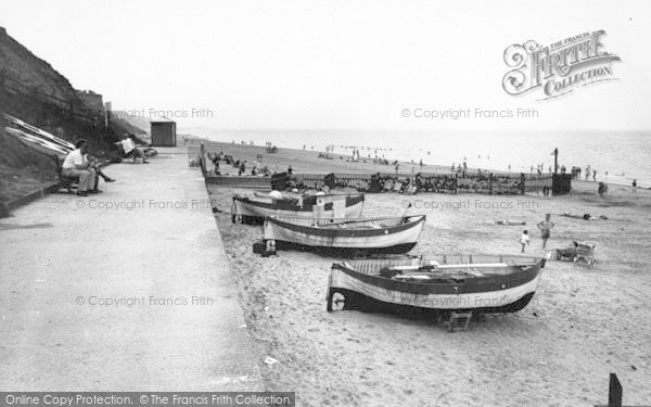 Photo of Overstrand, The Beach And Cliffs c.1960