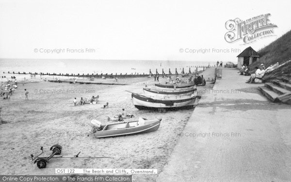 Photo of Overstrand, The Beach And Cliffs c.1960