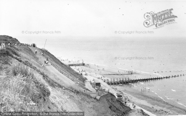 Photo of Overstrand, The Beach And Cliffs c.1960