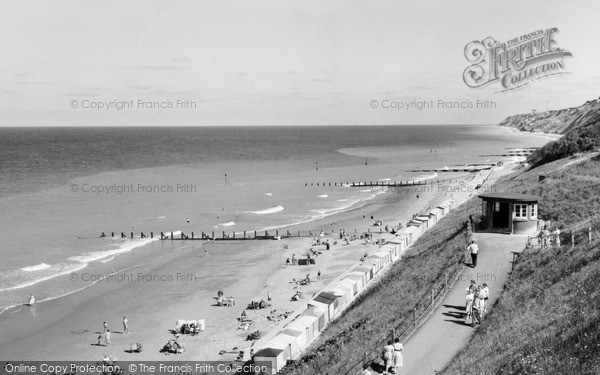 Photo of Overstrand, the Beach c1955