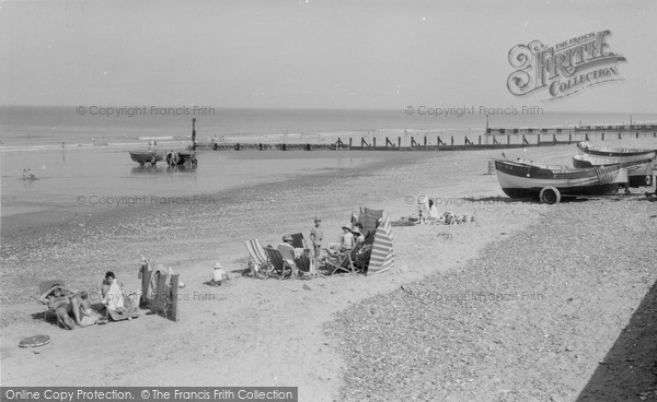 Photo of Overstrand, The Beach c.1960