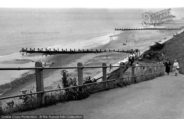 Photo of Overstrand, The Beach From The Clifffs c.1955