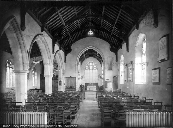 Photo of Overstrand, The Church Interior 1921