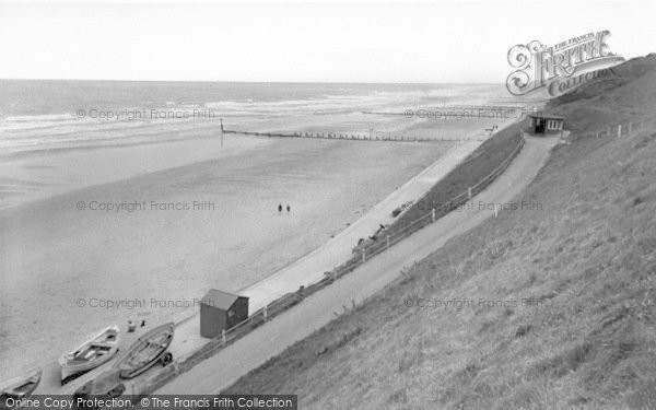 Photo of Overstrand, The Cliffs And Beach c.1960