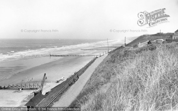 Photo of Overstrand, The Cliffs c.1960