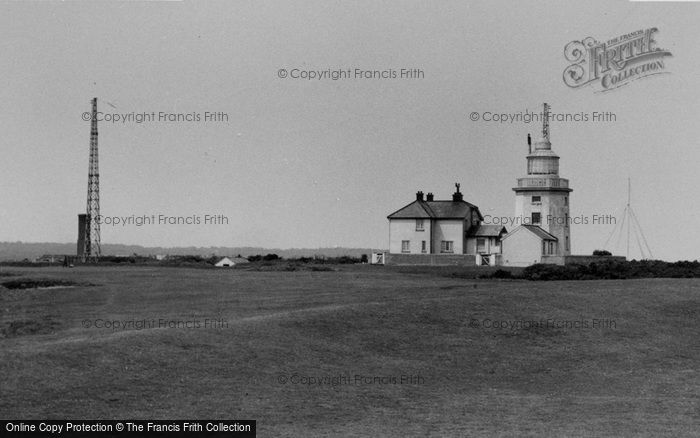 Photo of Overstrand, The Lighthouse From Cromer Golf Course c.1955