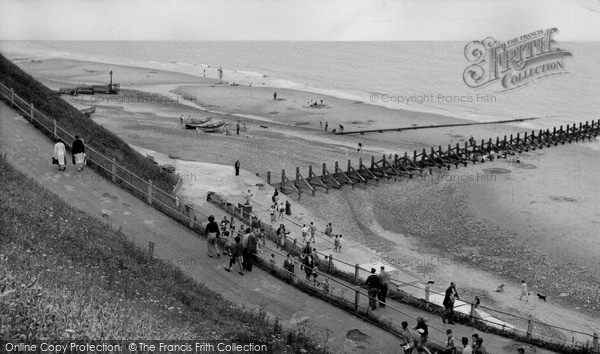 Photo of Overstrand, The Slopes And Beach c.1955