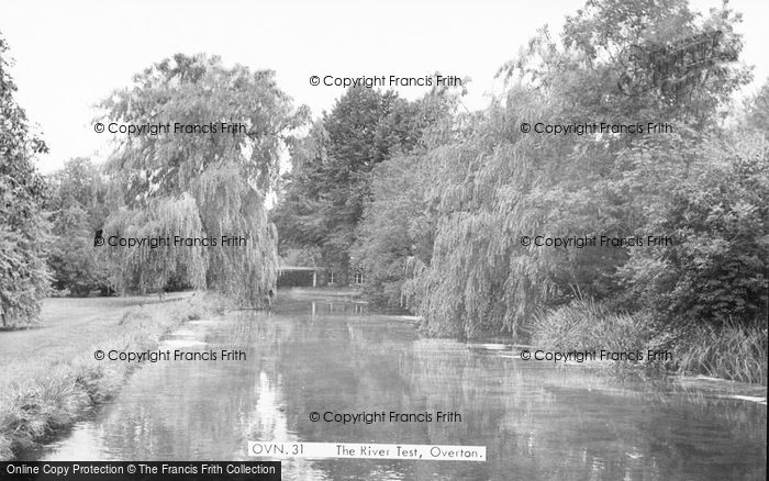 Photo of Overton, The River Test c.1955