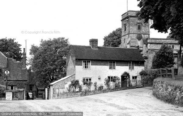 Photo of Oving, All Saints Church And Black Boy Inn c.1955