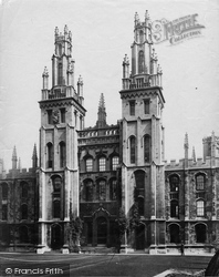 All Souls College Towers 1890, Oxford