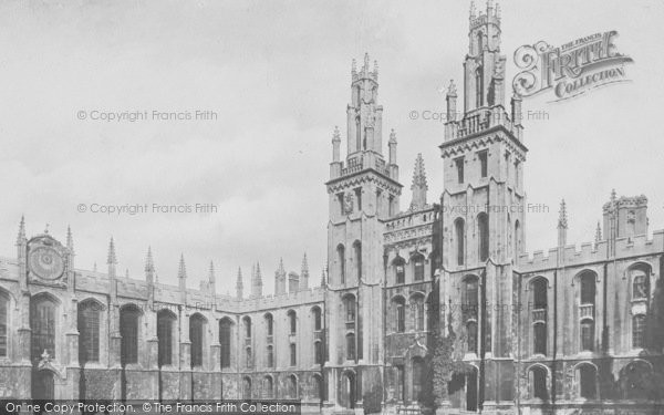 Photo of Oxford, All Souls Twin Towers 1907