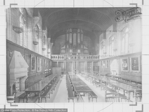 Photo of Oxford, Balliol College Dining Hall 1922