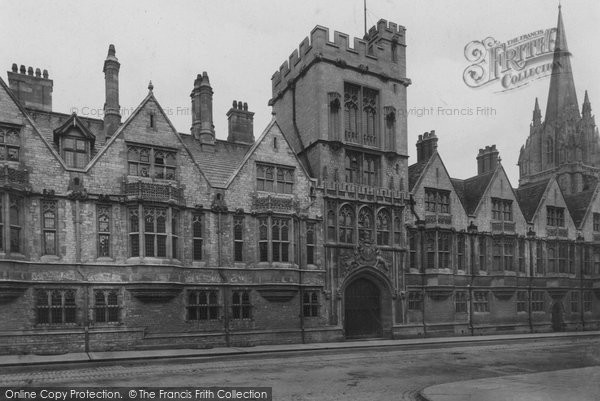 Photo of Oxford, Brasenose College Front 1912