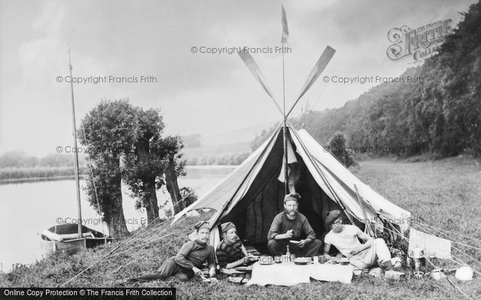 Photo of Oxford, Camping By The Thames c.1900