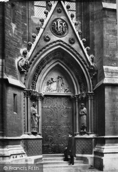 Exeter College Chapel Door 1890, Oxford