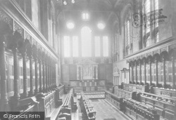 Hertford College Chapel Interior 1922, Oxford