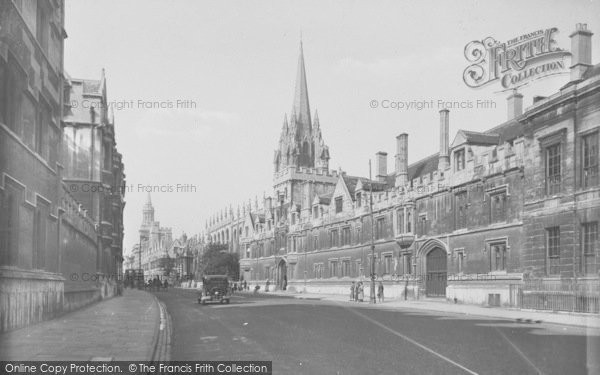 Photo of Oxford, High Street 1937
