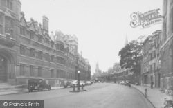High Street Showing Queen's College c.1955, Oxford