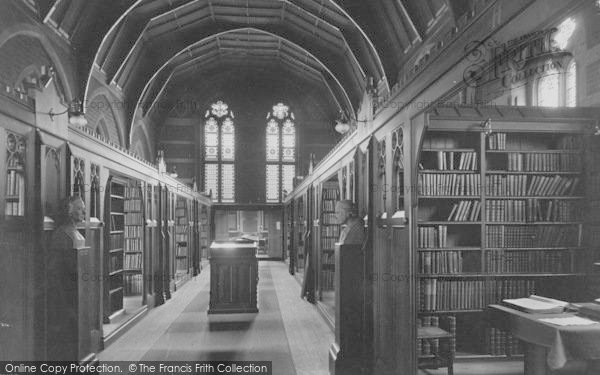 Photo of Oxford, Keble College Library Interior 1912
