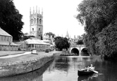 Magdalen College And River Cherwell 1947, Oxford