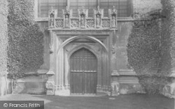 Magdalen College Chapel, West Door 1907, Oxford