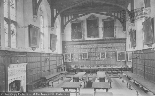 Photo of Oxford, Magdalen College Dining Hall 1912