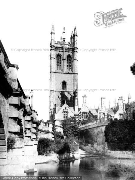 Photo of Oxford, Magdalen College From Bridge 1890