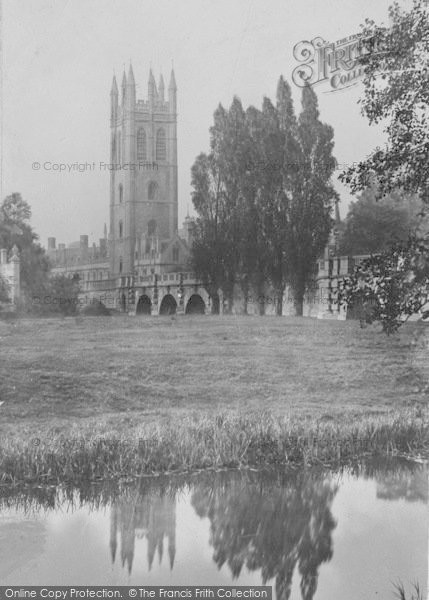 Photo of Oxford, Magdalen College From Cherwell 1890