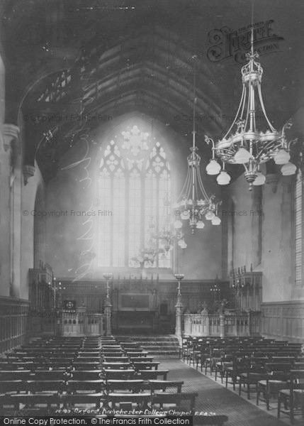 Photo of Oxford, Manchester College Chapel Interior 1895