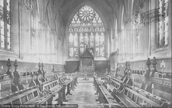 Photo of Oxford, Merton College Chapel Interior 1907