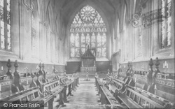 Merton College Chapel Interior 1907, Oxford