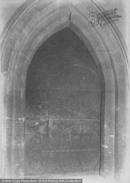 Photo of Oxford, Merton College Door 1902