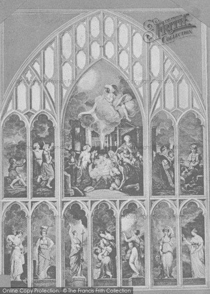 Photo of Oxford, New College Chapel Window, By Sir Joshua Reynolds 1893