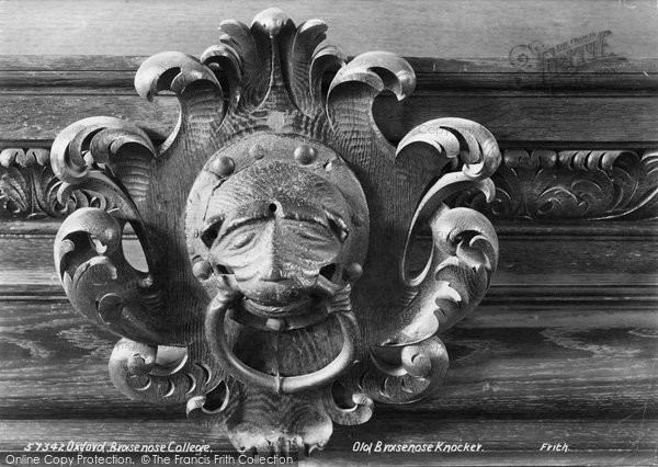 Photo of Oxford, Old Brasenose Knocker 1907