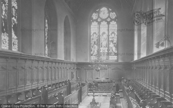 Photo of Oxford, Oriel College Chapel 1912