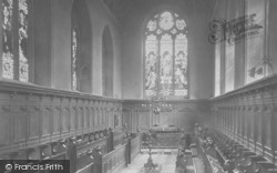 Oriel College Chapel 1912, Oxford