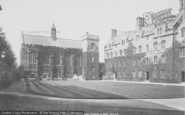 Photo of Oxford, Pembroke College And Hall 1890