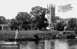 Punting By Magdalen College 1890, Oxford