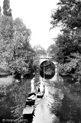 Punting By Magdalen College Bridge 1922, Oxford