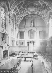 Queen's College Dining Hall Interior 1912, Oxford