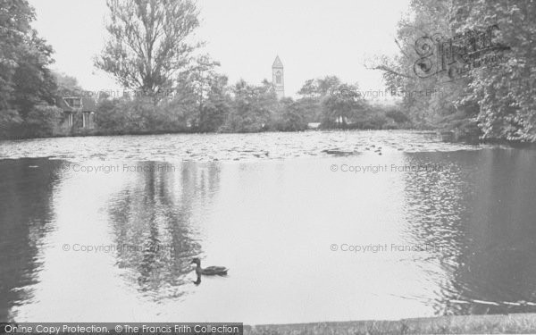 Photo of Oxford, The Lake, Worcester College c.1955