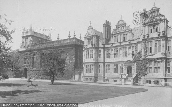 Photo of Oxford, Trinity College And Chapel 1900