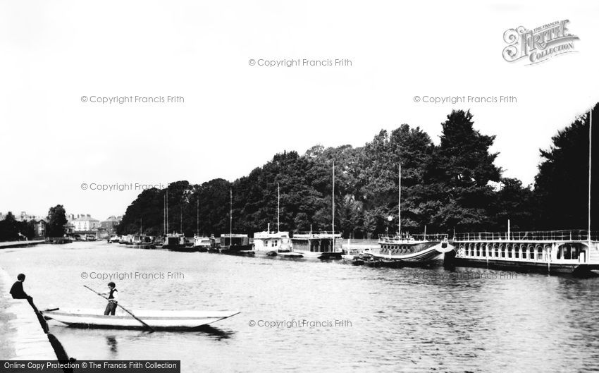 Oxford, University Barges on the River 1890