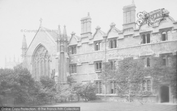 Photo of Oxford, University College Chapel 1890
