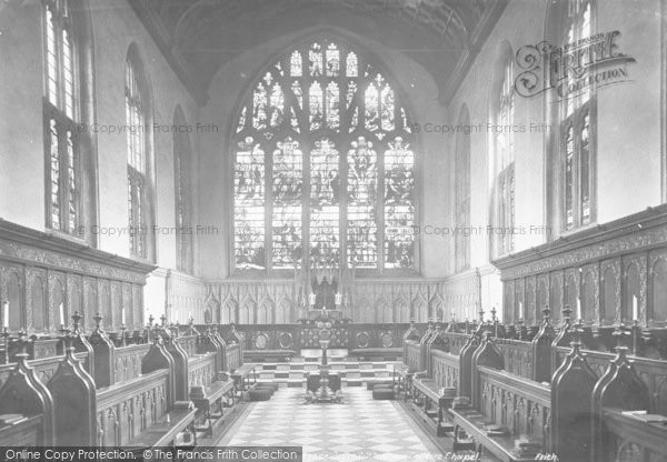 Photo of Oxford, Wadham College Chapel 1907