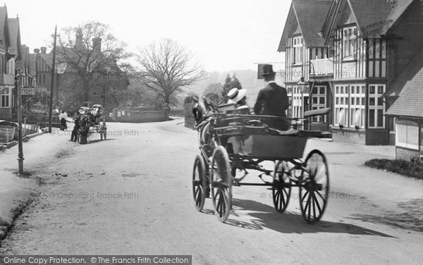 Photo of Oxted, Carriage In Station Road West 1908