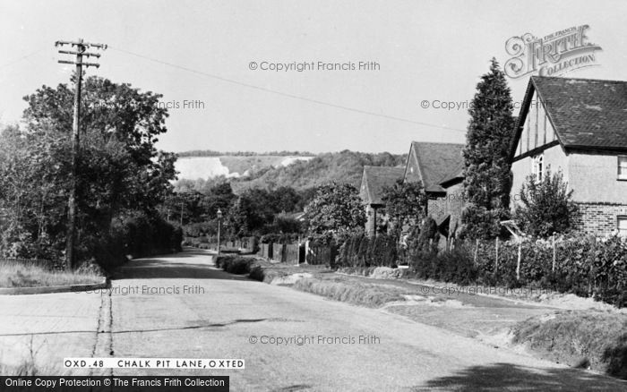 Photo of Oxted, Chalk Pit Lane c.1955